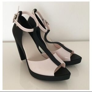 Melissa Two-Tone Black and cream Heels